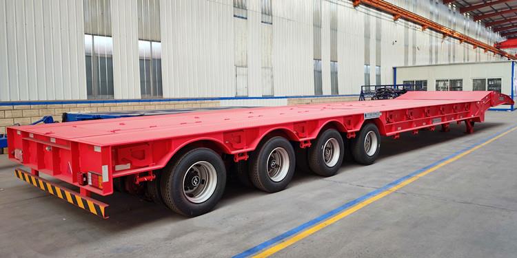 Drawing of 4 Axle 100 Ton Folding Neck Lowboy Trailer for Sale