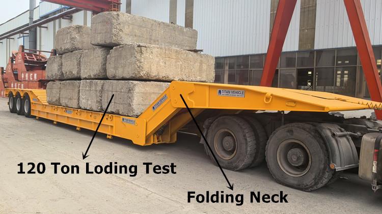 Drawing of 3 Axle 120 Ton Folding Gooseneck Lowboy Trailer