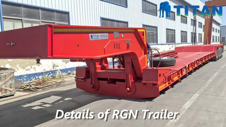 100T Removable Gooseneck 4 Axle RGN Trailer for Sale in Barbados