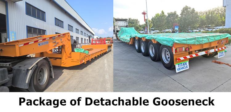 4 Axle Hydraulic Detachable Gooseneck Lowboy Trailer for Sale in Dominican