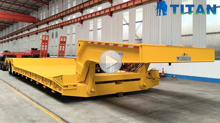 2 Line 4 Axle Detach Lowboy Gooseneck Trailer for Sale in Guinea