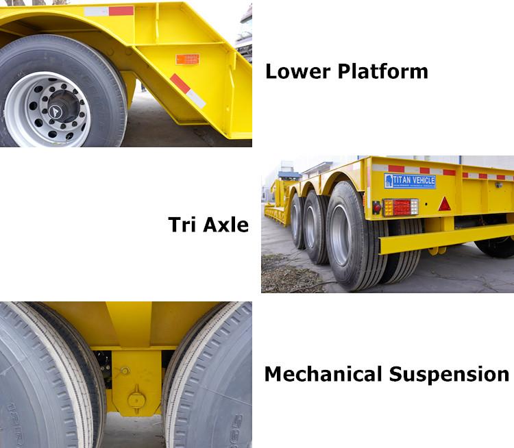 Tri Axle 60 Ton Lowboy Trailer for Sale Near Me in Ghana