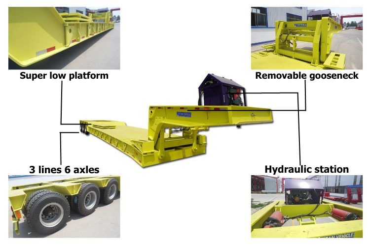 120 Ton Detachable Neck Gooseneck Trailer for Sale in the Philippines