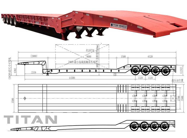 100 Ton Folding Neck Lowboy Trailer for Sale