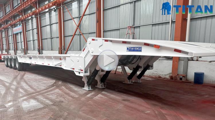 4 Axle Folding Gooseneck Trailer for Sale in Mexico - TITAN Vehicle