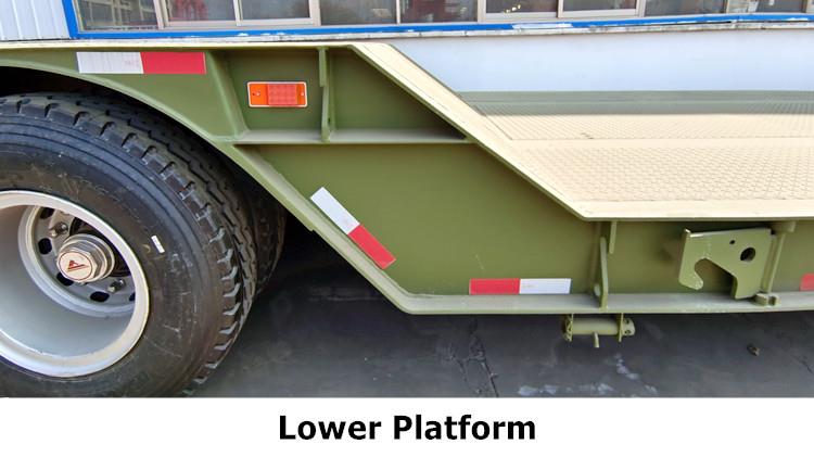 100T 4 Axle Lowboy Trailer for Sale Price in Guam