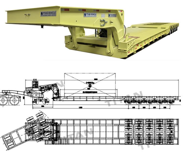 5 Line 10 Axle 200 Ton RGN Trailer for Sale in Kenya