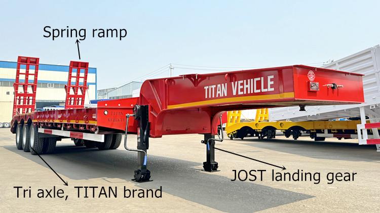 What is Low Bed Trailer? 50 Ton 3 Axle Low Bed Trailer Truck in Ghana