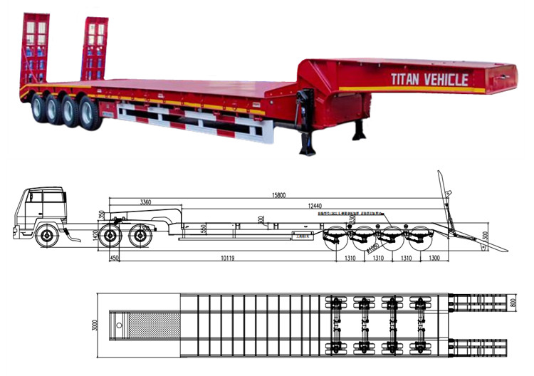 4 Axle Low Loader Trailer for Sale in Guinea