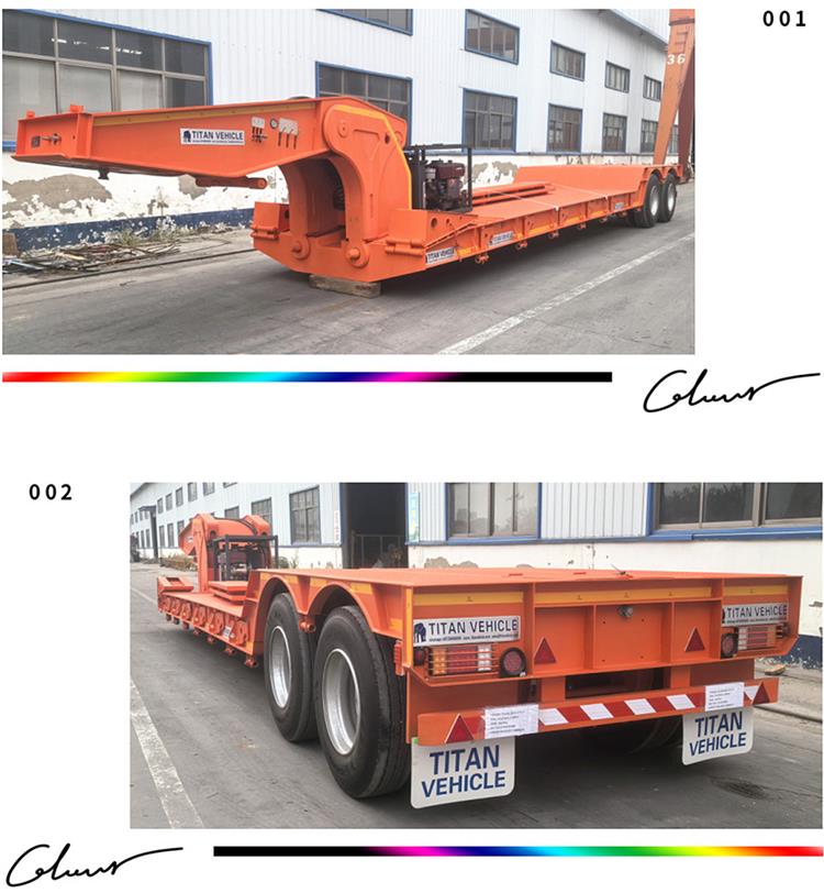 Front Loading 2 Axle Lowboy Trailer for Sale in Mexico