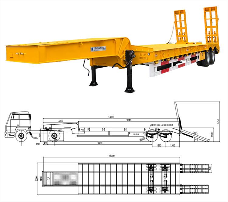 2 Axle Low Loader Trailer Price in Mali