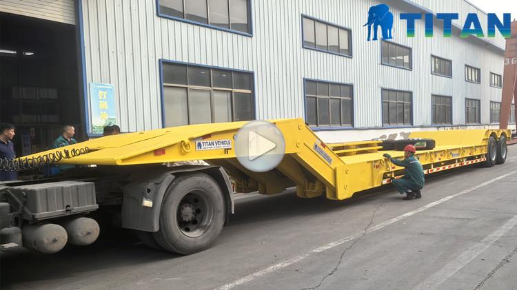 2 Axle 50 Ton Folding Gooseneck Lowboy Trailer for Sale in Guatemala