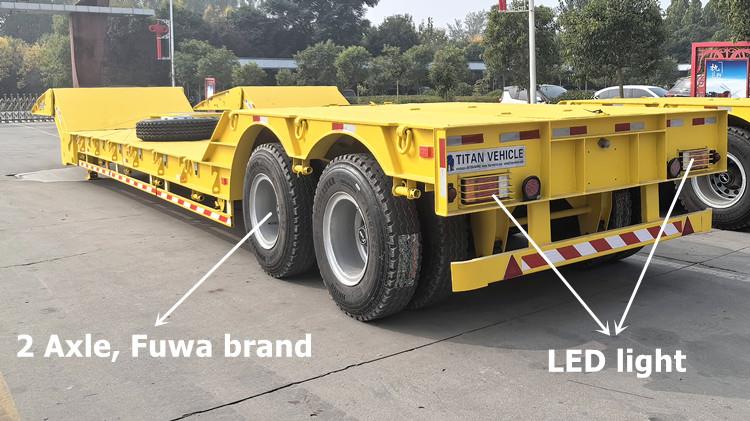 2 Axle 50 Ton Folding Gooseneck Lowboy Trailer for Sale in Guatemala