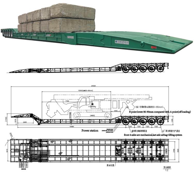 Load King Folding Gooseneck Low Bed Trailer for Sale in Saudi Arabia