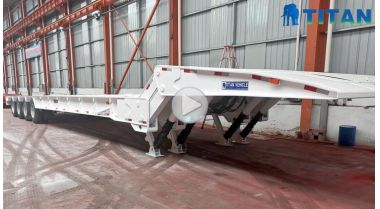 4 Axle Hydraulic Folding Gooseneck Trailer